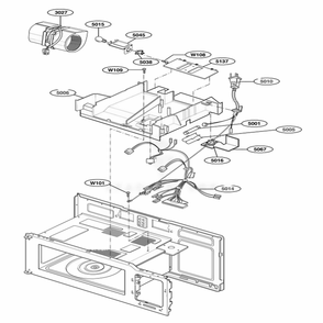 Interior Parts 2 Diagram and Parts List for 80009401 CB1ESEA LG Range