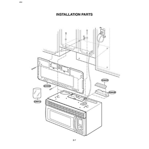 Section 3 Diagram and Parts List for LMV1915NVB ABKELGA LG Microwave Oven Combo