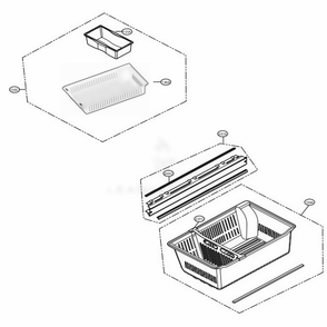 Freezer Parts Diagram and Parts List for LMWC23626S ASTCNA0 LG Refrigerator
