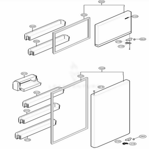 Door Parts Diagram and Parts List for LTCS24223S ASTCNA1 LG Refrigerator