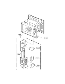 Latch Board Parts Diagram and Parts List for LMV1314B01  LG Microwave