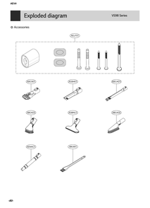 Accessories Diagram and Parts List for VS9813CBWH AVWELGA LG Canister Vacuum