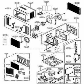 Part Location Diagram of 3041A28001W LG BASE ASSEMBLY,SINGLE