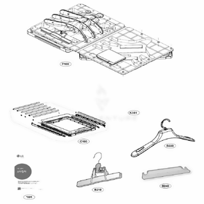 Main 5 Diagram and Parts List for S5BBG ALBEEUS LG Dryer