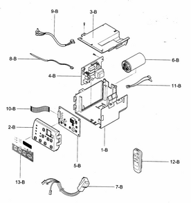 Control Box Assy Diagram and Parts List for 58075151500  Kenmore Air Conditioner