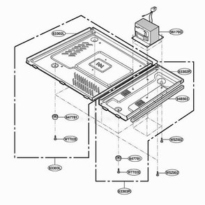 Base Plate Parts Diagram and Parts List for MT4140SKB AB1EWRP LG Wall Oven