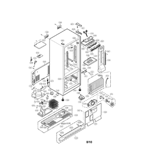 Case Diagram and Parts List for LDC22720TT 00 LG Refrigerator