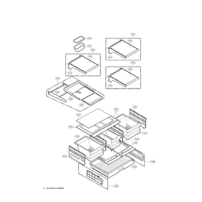 Refrigerator Diagram and Parts List for LMX25981SW 00 LG Refrigerator
