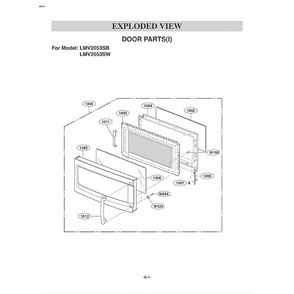 Section 1 Diagram and Parts List for LMV2053SW AWHELGA LG Microwave Oven Combo