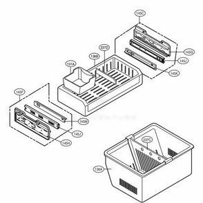 Freezer Parts Diagram and Parts List for 71023 ASTCSE2 LG Refrigerator