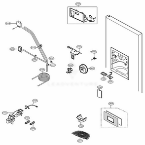 Ice And Water Part Diagram and Parts List for 51099 AWBCSE0 LG Refrigerator