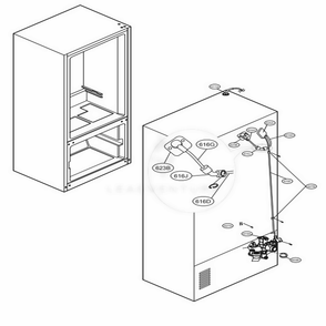 Valve And Water Tube Parts Diagram and Parts List for LFX25973SW ASWCNA5 LG Refrigerator