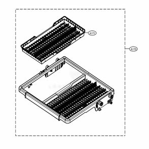 3rd Rack Assembly Diagram and Parts List for LDT7808BM ABMESNA LG Dishwasher