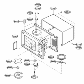 Oven Cavity Parts Diagram and Parts List for PLMB186CC ASBEGEF LG Wall Oven