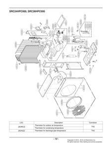 Diagram 1 Diagram and Parts List for ASUW363V8B1 AWHBEMS LG Air Conditioner