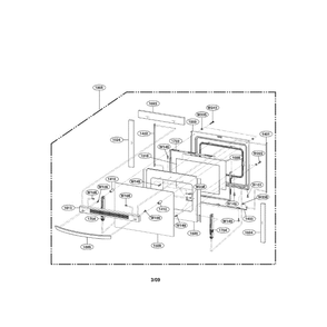 Door Diagram and Parts List for LRE30453SB 00 LG Range