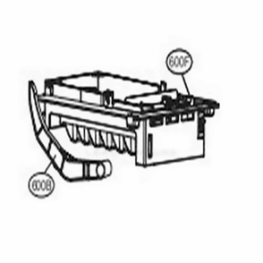 Ice Maker And Ice Bin Parts Diagram and Parts List for LMWC23626S ASTCNA0 LG Refrigerator