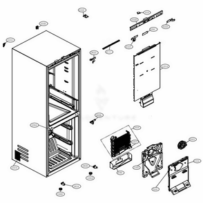 Main 1 Diagram and Parts List for LRBNC1104S ASTCNA0 LG Refrigerator