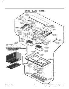 Base Plate Parts Diagram and Parts List for MV2294BSHL CB1ELGA LG Microwave