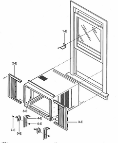 Installation Kit Assy Diagram and Parts List for 58072184200  Kenmore Air Conditioner