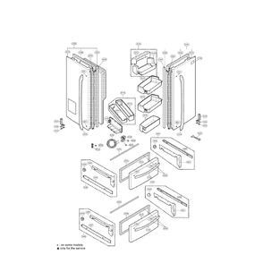 Door Diagram and Parts List for LMX25981SB 00 LG Refrigerator
