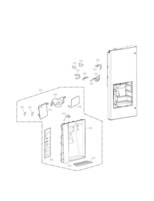 Dispenser Parts Diagram and Parts List for LFXS30726S 02 LG Refrigerator