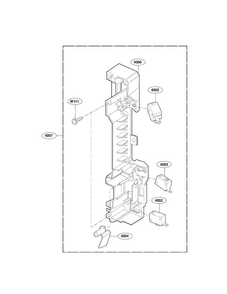 Latch Board Parts Diagram and Parts List for MV1604SBQ01  LG Microwave