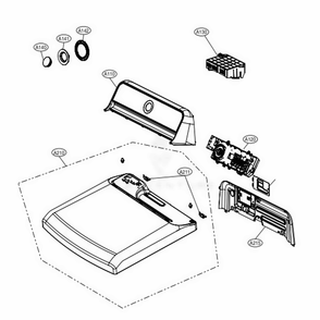 Control Panel And Plate Assembly Diagram and Parts List for DLG7101W ABWEEUS LG Dryer