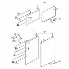 Door Parts Diagram and Parts List for LTCS20220S ASTCNA2 LG Refrigerator
