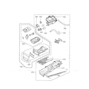 Panel Drawer Assembly And Guide Assembly Diagram and Parts List for DLEX2550R 00 LG Dryer