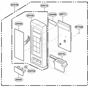 Part Location Diagram of 4781W1M266C LG CONTROLLER ASSEMBLY,KEYP