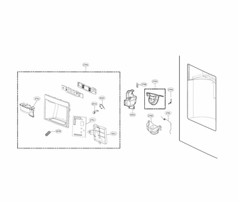 Part Location Diagram of MBN63524401 LG CASE,PCB