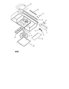 Range Hood Diagram and Parts List for 23352059002  Kenmore Range Hood