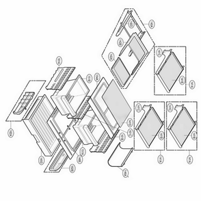 Refrigerator Parts Diagram and Parts List for 79763 AST3SEC LG Refrigerator