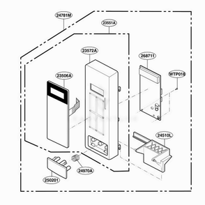 Part Location Diagram of 3506W1A643C LG MEMBRANE