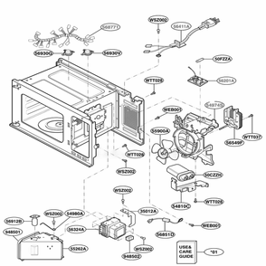 Part Location Diagram of 6877W1A482C LG HARNESS