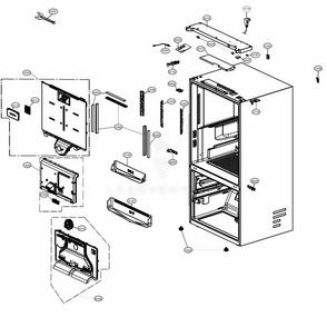 Part Location Diagram of MEB65420001 LG HANDLE,REAR