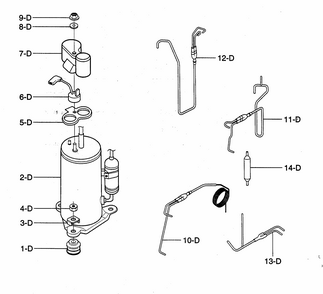 Compressor Diagram and Parts List for 58073069300  Kenmore Air Conditioner