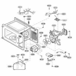 Interior Parts 2 Diagram and Parts List for 65223401 CS1ESEA LG Range