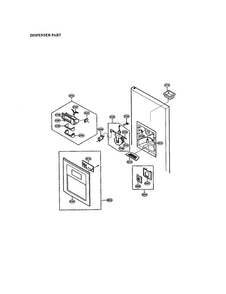 Dispenser Diagram and Parts List for LRSPC2331NI  LG Refrigerator