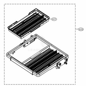 3rd Rack Assembly Diagram and Parts List for LDP6797BM ABMEEUS LG Dishwasher