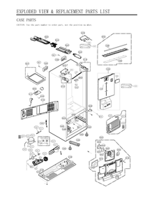 Case Parts Diagram and Parts List for GC-L28ANKXM ASBCNA0 LG Refrigerator