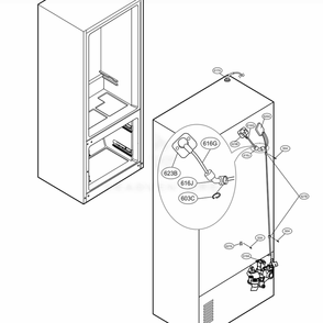Valve And Water Tube Parts Diagram and Parts List for LFXC24726S ASTCNA2 LG Refrigerator