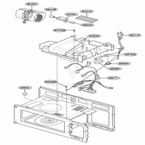 Interior Parts 2 Diagram and Parts List for TMH14XLQ1 AW1EEST LG Range