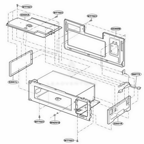 Interior Parts 2 Diagram and Parts List for KHMC107EWH MWEKAD LG Wall Oven