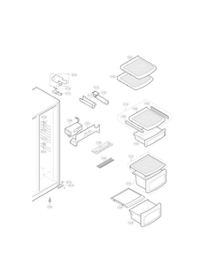 Refrigerator Compartment Parts Diagram and Parts List for LSC27937ST  LG Refrigerator
