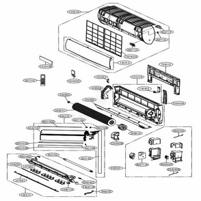 Part Location Diagram of MFH62663701 LG LOUVER,HORIZONTAL