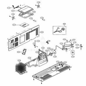 Machine Compartment Diagram and Parts List for 51869 AWBCSE0 LG Refrigerator