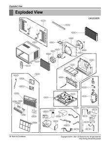 Diagram 1 Diagram and Parts List for W3NC10LNCE2 AT1AYOW LG Air Conditioner