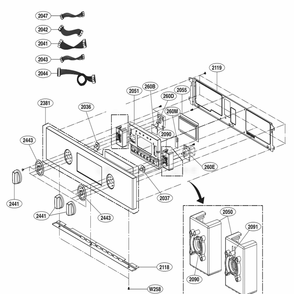 Part Location Diagram of AEZ74113402 LG KNOB ASSEMBLY